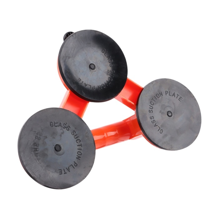 Вакуумная присоска тройная для вклейки стекол в авто, d 12 см, оранжевый Вакуумная присоска тройная для вклейки стекол в авто, d 12 см, оранжевый
