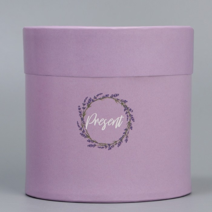 Набор шляпных коробок 2 в 1, упаковка подарочная, «Лаванда», 13 х 13, 16 х 16 см