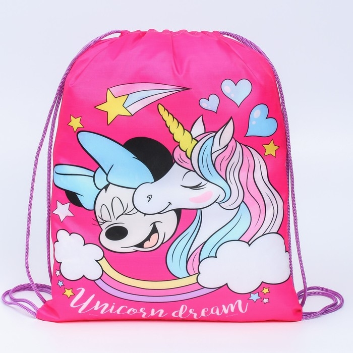 Мешок для обуви 420 х 350 мм, Минни Маус  Мешок для обуви 420 х 350 мм, Минни Маус "Единорог" (мягкий полиэстер, плотность 210D)