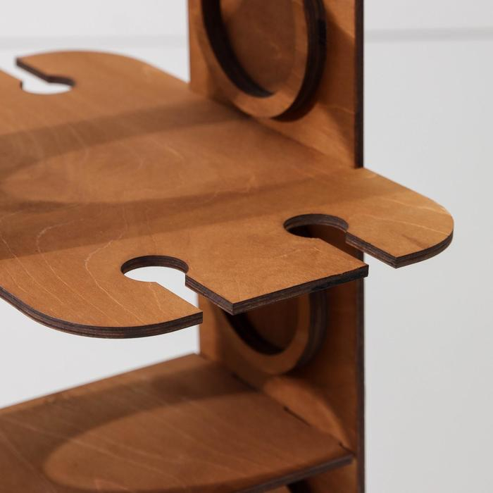 Подставка-минибар под 3 бутылки и 4 бокала, 35×23×48 см Подставка-минибар под 3 бутылки и 4 бокала, 35×23×48 см