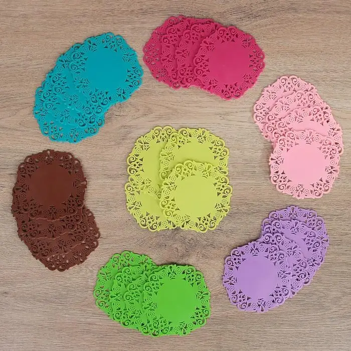 Набор подставок под горячее «Чаепитие», 4 шт, 10 см, цвет МИКС Набор подставок под горячее «Чаепитие», 4 шт, 10 см, цвет МИКС