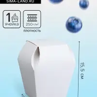 Универсальная подарочная коробка складная, для кулича, 15.5&times;8.1&times;8.1 см, белая