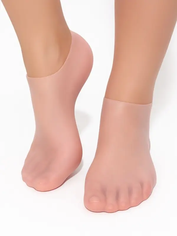 Носочки для педикюра, силиконовые, универсальный размер, розовые