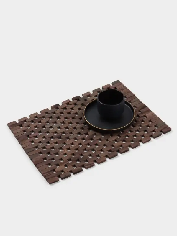 Коврик из тикового дерева, 40&times;30&times;0.7 см