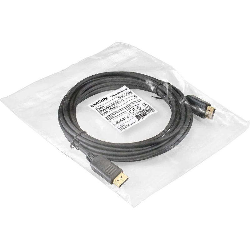 Кабель DisplayPort ExeGate EX-CC-DP-5.0 (20M/20M, 5м, v1.2) EX294680RUS