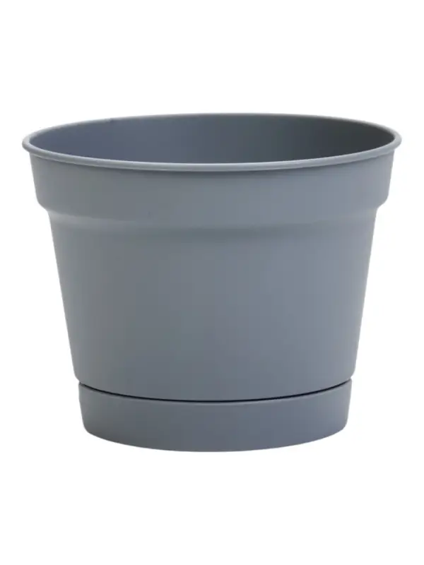 Горшок для цветов с поддоном 0,7л d12см h9,4см "Mint", цвет серый