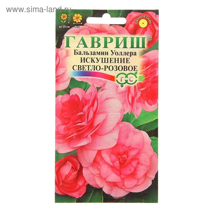 Семена цветов Бальзамин Уоллера  Семена цветов Бальзамин Уоллера "Искушение светло-розовое" F1, О, 4 шт.