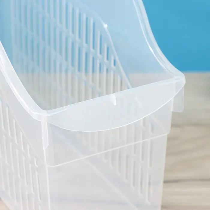 Контейнер для хранения на колёсиках, 10 л, 46.2&times;16.2&times;27.2 см, с ручкой, пластик, прозрачный