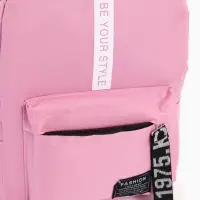 Рюкзак молодёжный на молнии, с карманами, размер 27&times;10&times;37.5 см, розовый