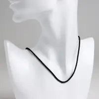 Шнурок нейлоновый, d=2 мм, канатное плетение, 45 см, чёрный