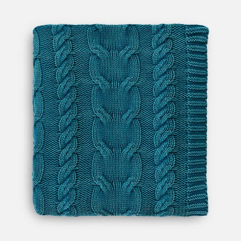 Плед Hygge, темно-зеленый