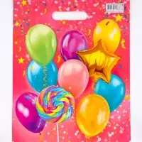 Пакет подарочный &laquo;Ассорти&raquo; полиэтиленовый с вырубной ручкой, 30&times;40 см, 50 мкм