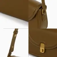 Сумка женская мессенджер TEXTURA на клапане, 23&times;6&times;13 см, хаки
