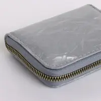 Кошелёк женский на молнии 11&times;2.5&times;9 см, однотонный, серый