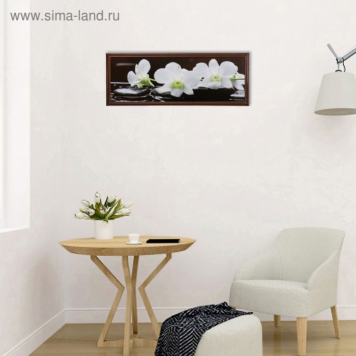 Картина  Картина "Орхидея на камнях" 47*127 см