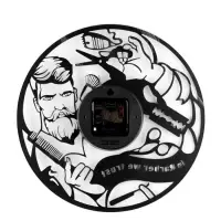 Часы настенные интерьерные &laquo;Барбершоп&raquo;, бесшумные, плавный ход, 30&times;30 см, от батарейки 1&times;АА