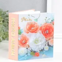 Фотоальбом на 40 фото 10х15 см "Букет с хризантемами" в коробке 4,5х14х17 см