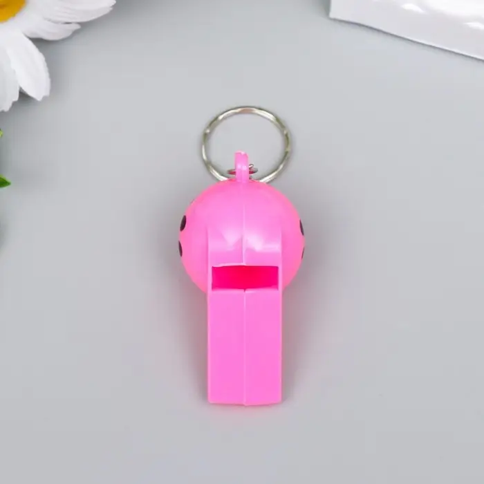 Свисток пластик на кольце Свисток пластик на кольце "Смайл", МИКС