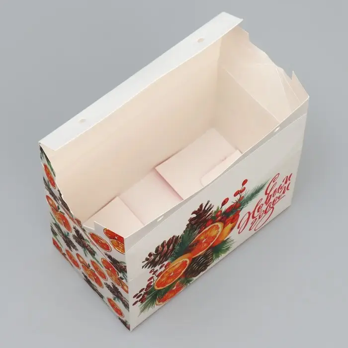 Коробка для сладостей «С Новым годом!», апельсины, 10 х 18 х 14 см Коробка для сладостей «С Новым годом!», апельсины, 10 х 18 х 14 см