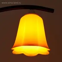 Плафон универсальный "Цветок"  Е14/Е27 желтый 14х14х13см