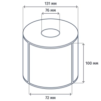 Термотрансферные этикетки ПГЛ 100x72 1000 шт/рул, вт.76, 12 рул/уп