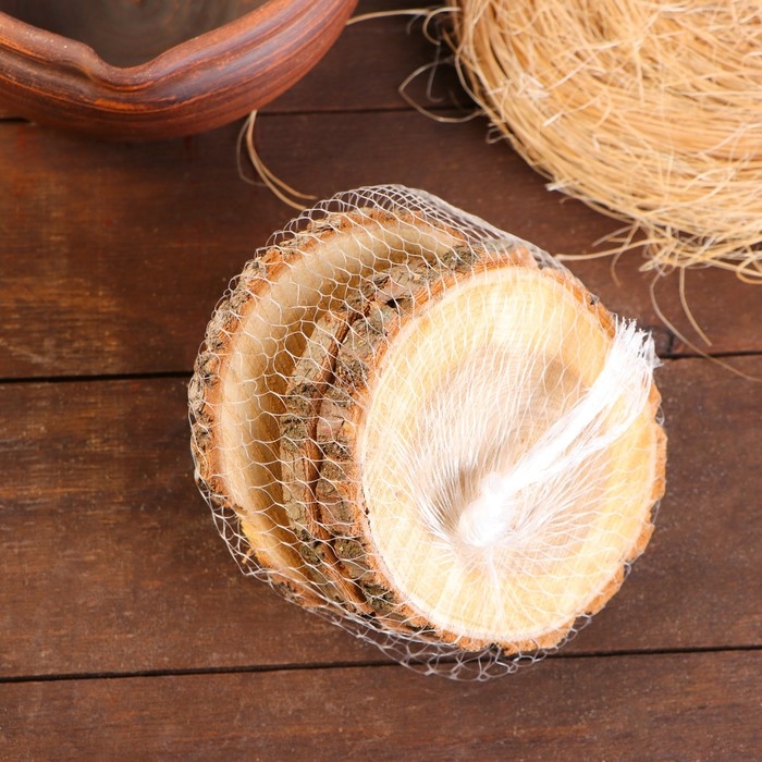 Набор спилов дуба 3шт  11х12х1см