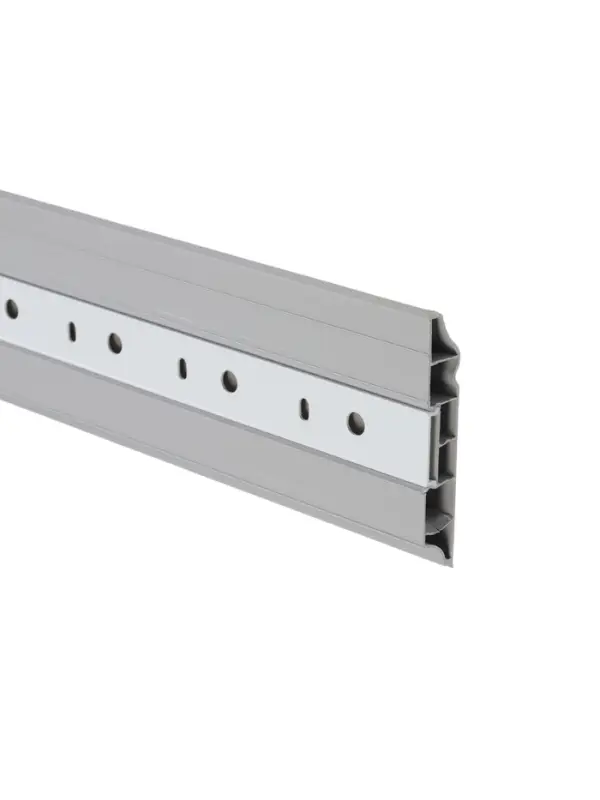 Плинтус напольный фигурный &laquo;Идеал. Дюра&raquo;, 2200&times;80 мм, цвет 002 светло-серый