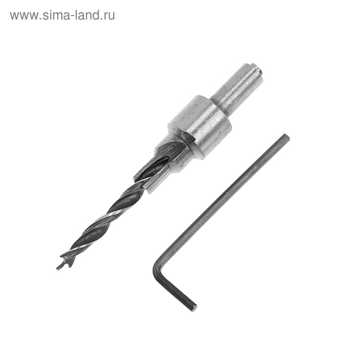 Сверло под конфирмат FIT 36431, для мебельных стяжек, 5 мм/зенкер 9.5 мм, для стяжки 7х50 Сверло под конфирмат FIT 36431, для мебельных стяжек, 5 мм/зенкер 9.5 мм, для стяжки 7х50