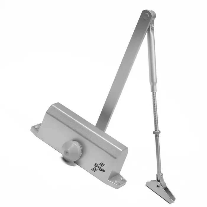 Доводчик дверей ТУНДРА G072 морозостойкий, до -50, до 85, цвет серебро