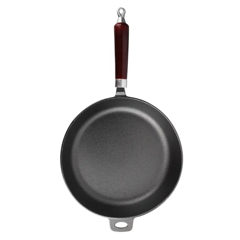 VETTA Сковорода чугун, d22х5см, деревянная ручка, индукция