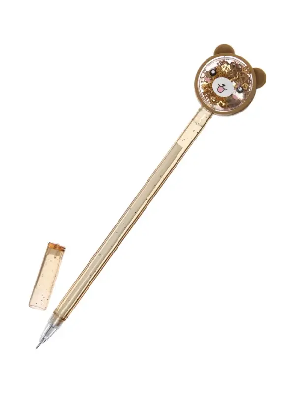 Ручка-прикол Calligrata &laquo;Блеск мишка&raquo;, чёрный стержень, гелевая, МИКС