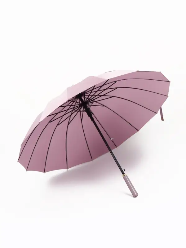 Зонт полуавтоматический &laquo;Однотон&raquo;, 16 спиц, R=51/60 см, d=102 см, розовый