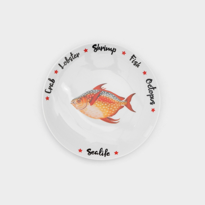 Набор фарфоровых тарелок Sealife, 6 предметов, рисунок МИКС Набор фарфоровых тарелок Sealife, 6 предметов, рисунок МИКС