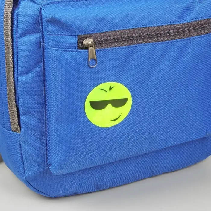 Светоотражающие наклейки «Смайлы», d=5 см, 4 шт. на листе, жёлтые Светоотражающие наклейки «Смайлы», d=5 см, 4 шт. на листе, жёлтые