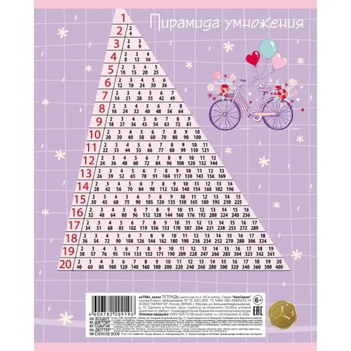 Тетрадь 24л кл Замечтательно!, обл мел карт, скругл углы, бл 65 г/м2, МИКС