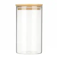 VETTA ЭКО Эллипс Банка для хранения 700мл, 15х8,5см, стекло, бамбук