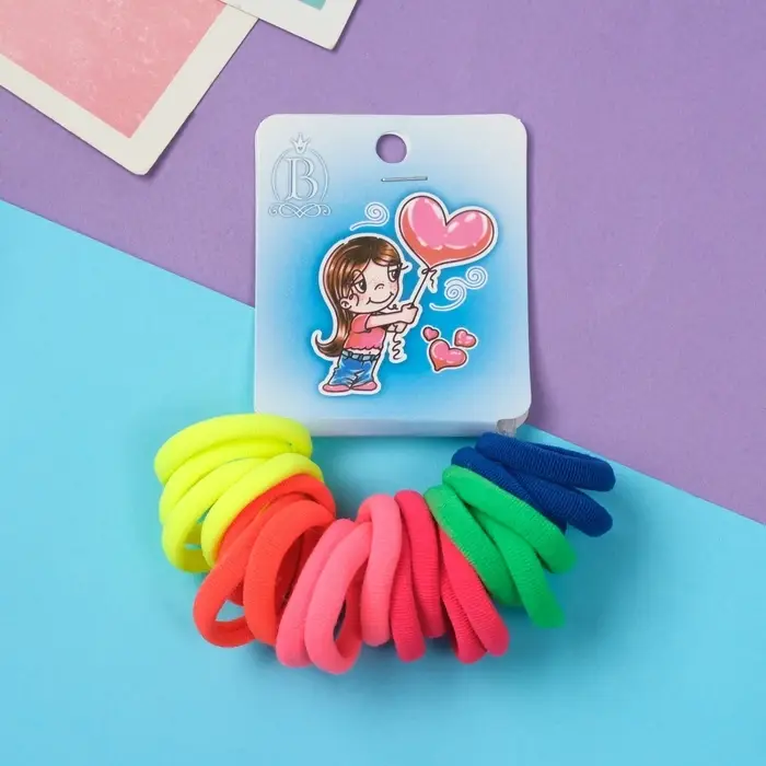 Резинка для волос  Резинка для волос "Амурные дела" (набор 20 шт) крошка, 2,5 см, яркий