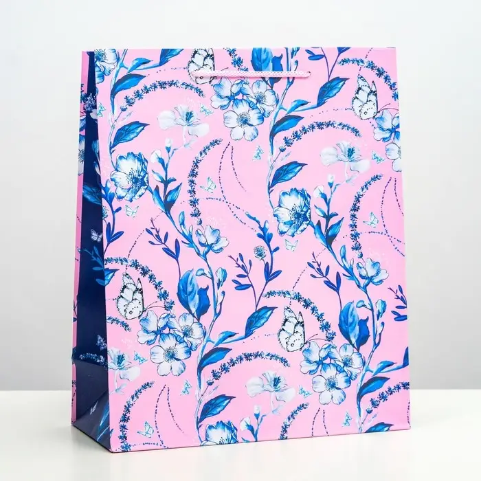 Пакет подарочный "Нежный узор", 26 х 32 х 12 см