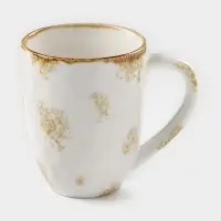Кружка Доляна Organic Gold, 400 мл, фарфор, белая