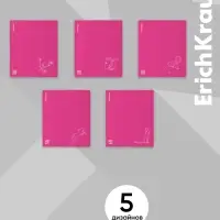 Тетрадь 48 листов в клетку ErichKrause Silhouette, 60 г/м&sup2;, обложка мелованный картон, МИКС