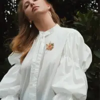 Брошь &laquo;Лист&raquo;, кленовый осенний, цветная в золоте