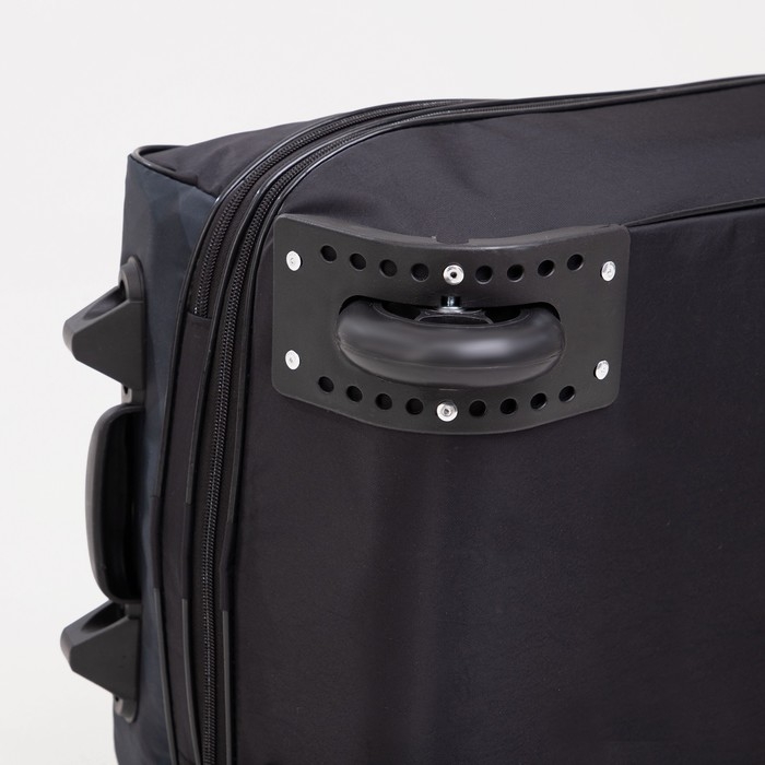 Чемодан малый 37 л (S), с расширением, сумка дорожная на молнии, цвет чёрный Чемодан малый 37 л (S), с расширением, сумка дорожная на молнии, цвет чёрный