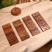 Игра настольная &laquo;Домино&raquo;, 11&times;11&times;27 см, манговое дерево