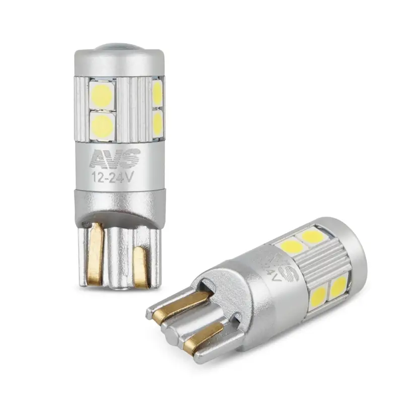 T126 T10/белый/ (W2.1x9.5d) CANBUS 9SMD 3030 12-24V W5W коробка 2 шт.