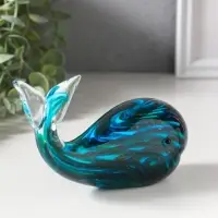 Сувенир стекло "Кит" под муранское стекло 6х16,5х9,8 см