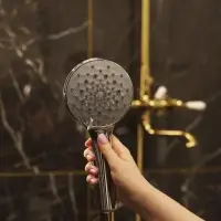 Лейка для душа ZEIN Z421, пластик, 5 режимов, цвет хром