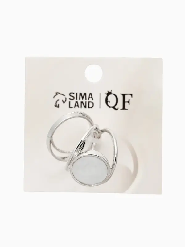 Набор колец 3 шт "Новый стиль" линии, размер МИКС, цвет белый в серебре