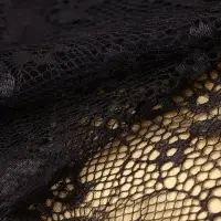 Кружево реснички, 90 мм, 9&plusmn;0.5 м, в бобине 3 шт. по 3 м, чёрное