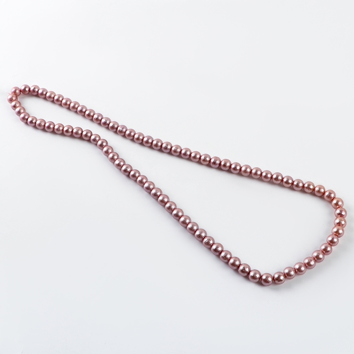 Бусины из стекла, набор 78 шт., размер 1 шт. — 10 мм, цвет розовый