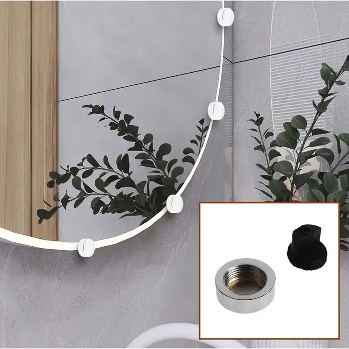 Зеркалодержатель, d=20 мм, без сверления, цвет хром, 4 шт.